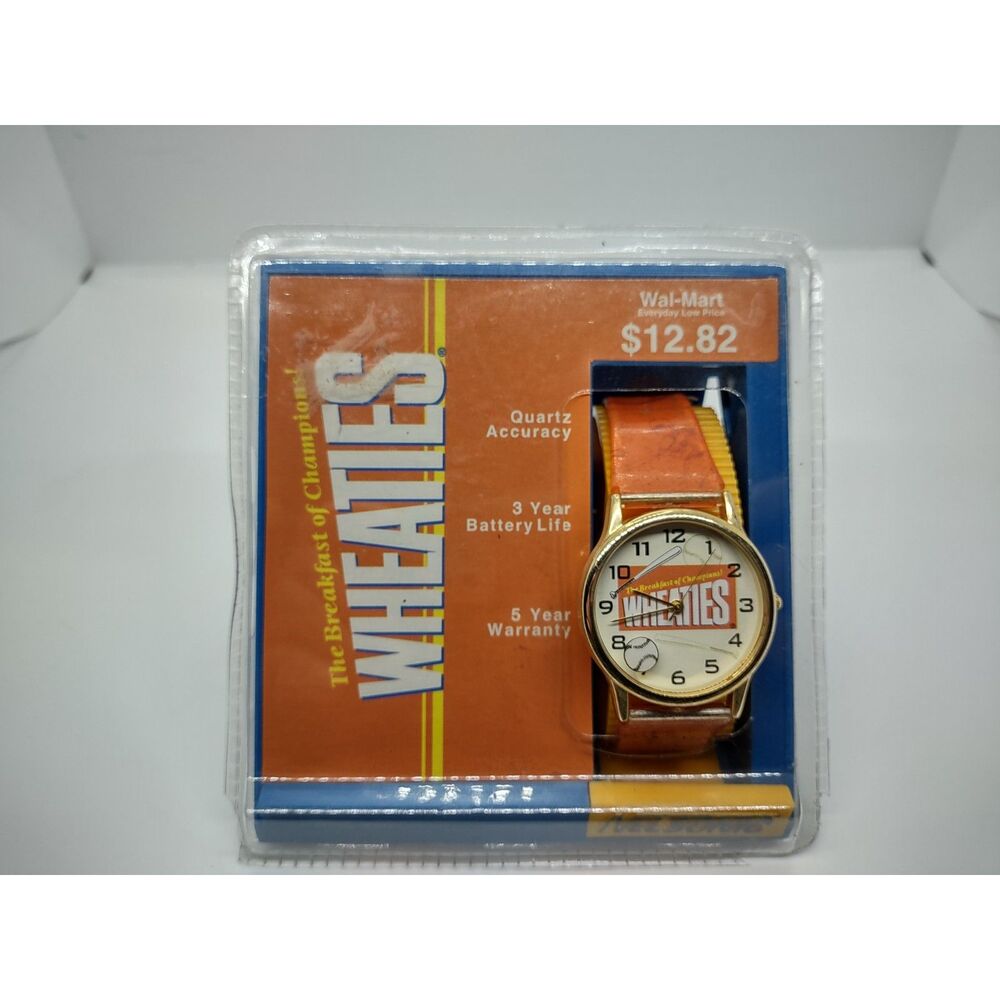 Nelsonic Wheaties cereal and baseball vintage watch
